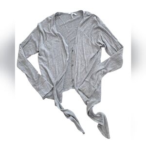 Three Dots Gray Knit Open Front Cardigan Sweater Size Small‎